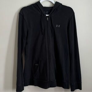 Under Armour women’s zip up hoodie in black. Size L